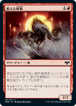 [161]【JP】【FOIL】飢えた峰狼/Hungry Ridgewolf【VOW】[C][赤]