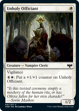 [041]【EN】不浄なる祭司/Unholy Officiant【VOW】[C][白]