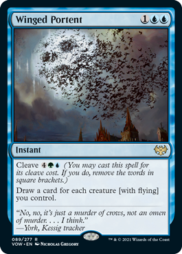 [089]【EN】有翼の先触れ/Winged Portent【VOW】[R][青]
