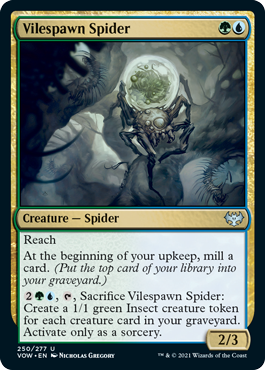 [250]【EN】堕落産みの蜘蛛/Vilespawn Spider【VOW】[U][多色]