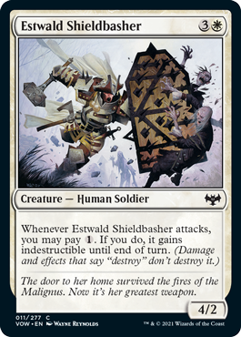 [011]【EN】【FOIL】エストワルドの盾殴り/Estwald Shieldbasher【VOW】[C][白]