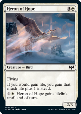 [018]【EN】【FOIL】希望の鷺/Heron of Hope【VOW】[C][白]
