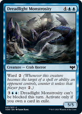 [057]【EN】【FOIL】戦慄光の大怪物/Dreadlight Monstrosity【VOW】[C][青]