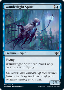 [086]【EN】【FOIL】放浪光の魂/Wanderlight Spirit【VOW】[C][青]