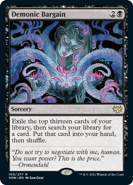 [103]【EN】【FOIL】悪魔の取り引き/Demonic Bargain【VOW】[R][黒]