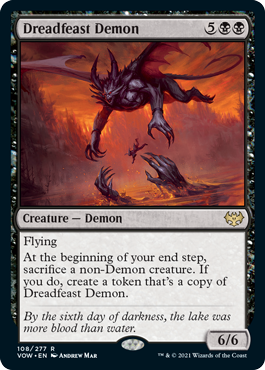 [108]【EN】【FOIL】戦慄宴の悪魔/Dreadfeast Demon【VOW】[R][黒]