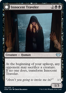 [121]【EN】【FOIL】無害な旅人/Innocent Traveler【VOW】[U][黒]