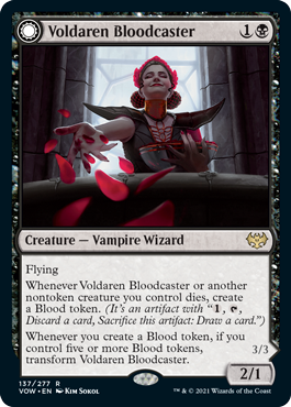 [137]【EN】【FOIL】ヴォルダーレンの投血士/Voldaren Bloodcaster【VOW】[R][黒]