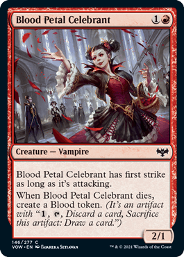 [146]【EN】【FOIL】血花の祝賀者/Blood Petal Celebrant【VOW】[C][赤]