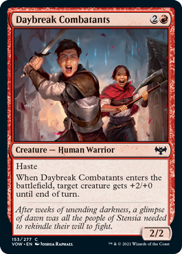 [153]【EN】【FOIL】夜明けの戦闘員/Daybreak Combatants【VOW】[C][赤]