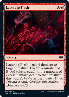 [166]【EN】【FOIL】肉体の裂傷/Lacerate Flesh【VOW】[C][赤]