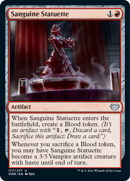 [177]【EN】【FOIL】血なまぐさい小像/Sanguine Statuette【VOW】[U][赤]