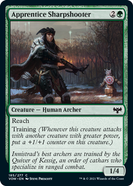 [185]【EN】【FOIL】名射手の弟子/Apprentice Sharpshooter【VOW】[C][緑]