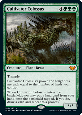 [195]【EN】【FOIL】耕作する巨躯/Cultivator Colossus【VOW】[M][緑]