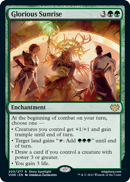 [200]【EN】【FOIL】壮麗な日の出/Glorious Sunrise【VOW】[R][緑]