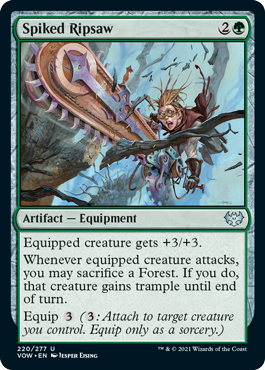[220]【EN】【FOIL】棘付き縦鋸/Spiked Ripsaw【VOW】[U][緑]