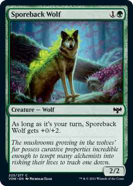 [223]【EN】【FOIL】胞子背の狼/Sporeback Wolf【VOW】[C][緑]