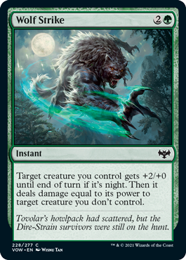 [228]【EN】【FOIL】狼の一撃/Wolf Strike【VOW】[C][緑]