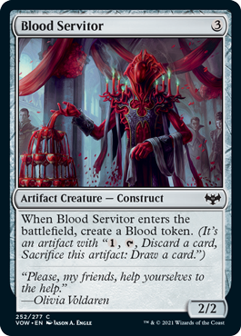[252]【EN】【FOIL】血の給仕/Blood Servitor【VOW】[C][茶]