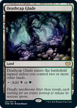 [261]【EN】【FOIL】死天狗茸の林間地/Deathcap Glade【VOW】[R][土地]