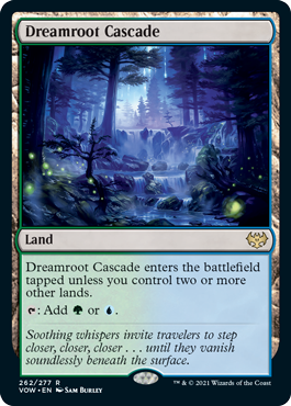[262]【EN】【FOIL】夢根の滝/Dreamroot Cascade【VOW】[R][土地]