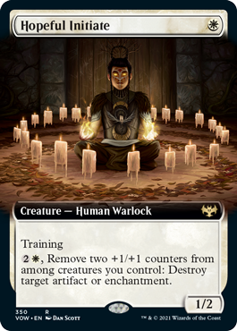 [350]【EN】■拡張アート■有望な信徒/Hopeful Initiate【VOW】[R][白]