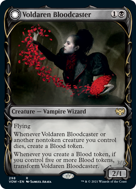 [298]【EN】■ショーケース■ヴォルダーレンの投血士/Voldaren Bloodcaster【VOW】[R][黒]