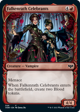 [306]【EN】■ショーケース■ファルケンラスの祝賀者/Falkenrath Celebrants【VOW】[C][赤]