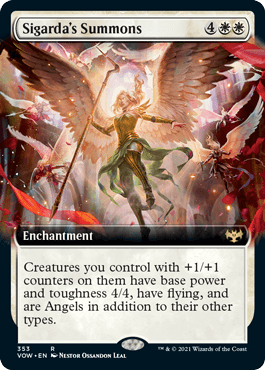 [353]【EN】【FOIL】■拡張アート■シガルダの召喚/Sigarda's Summons【VOW】[R][白]