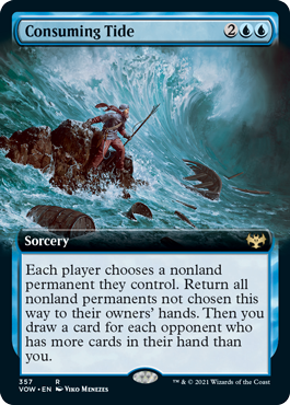 [357]【EN】【FOIL】■拡張アート■飲み込む潮/Consuming Tide【VOW】[R][青]