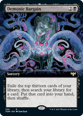 [368]【EN】【FOIL】■拡張アート■悪魔の取り引き/Demonic Bargain【VOW】[R][黒]