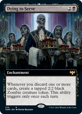 [370]【EN】【FOIL】■拡張アート■奉仕への切望/Dying to Serve【VOW】[R][黒]