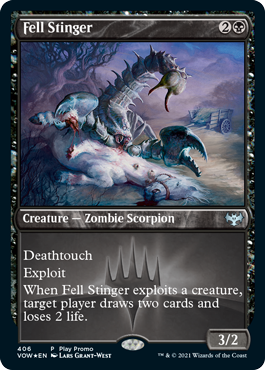 [406]【EN】【FOIL】■PROMO■不吉なとげ刺し/Fell Stinger【VOW】[U][黒]