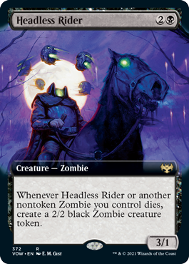 [372]【EN】【FOIL】■拡張アート■首無し騎手/Headless Rider【VOW】[R][黒]