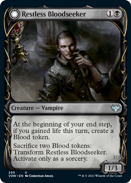 [295]【EN】【FOIL】■ショーケース■眠れぬ求血者/Restless Bloodseeker【VOW】[U][黒]