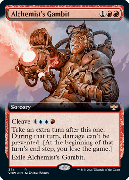 [374]【EN】【FOIL】■拡張アート■錬金術師の計略/Alchemist's Gambit【VOW】[R][赤]