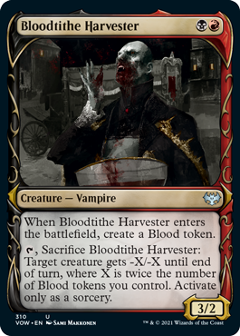 [310]【EN】【FOIL】■ショーケース■税血の収穫者/Bloodtithe Harvester【VOW】[U][多色]
