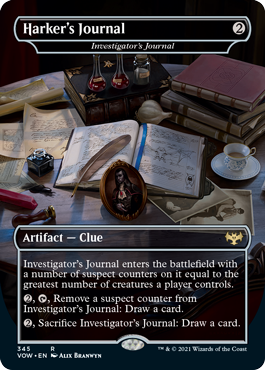 [345]【EN】【FOIL】■ドラキュラ■調査官の日誌/Investigator's Journal【VOW】[R][茶]