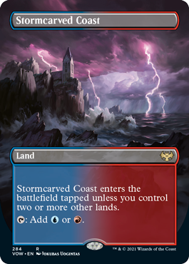 [284]【EN】【FOIL】■ボーダーレス■嵐削りの海岸/Stormcarved Coast【VOW】[R][土地]