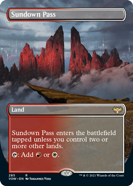 [285]【EN】【FOIL】■ボーダーレス■日没の道/Sundown Pass【VOW】[R][土地]