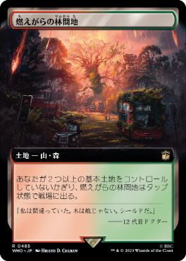 [485]【JP】【FOIL】■拡張アート■燃えがらの林間地/Cinder Glade【WHO】[R][土地]