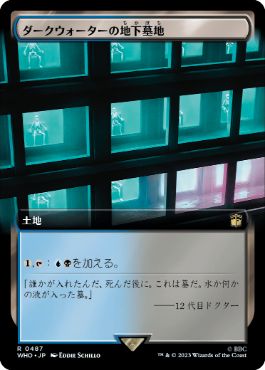 [487]【JP】【FOIL】■拡張アート■ダークウォーターの地下墓地/Darkwater Catacombs【WHO】[R][土地]