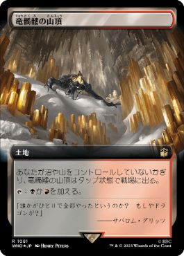 [1081]【JP】【サージFOIL】■拡張アート■竜髑髏の山頂/Dragonskull Summit【WHO】[R][土地]