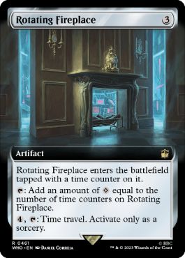 [461]【EN】■拡張アート■回転する暖炉/Rotating Fireplace【WHO】[R][茶]