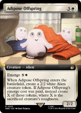 [333]【EN】【FOIL】■拡張アート■アディポーズの子/Adipose Offspring【WHO】[R][白]