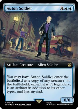 [944]【EN】【サージFOIL】■拡張アート■オートンの兵士/Auton Soldier【WHO】[R][青]