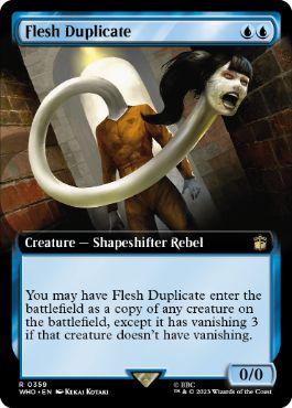[359]【EN】【FOIL】■拡張アート■フレッシュの複製体/Flesh Duplicate【WHO】[R][青]