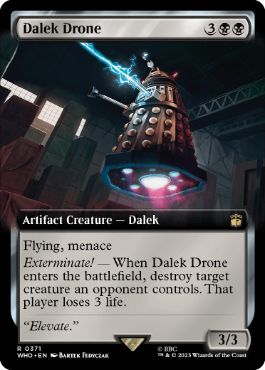 [371]【EN】【FOIL】■拡張アート■ダーレクのドローン/Dalek Drone【WHO】[R][黒]