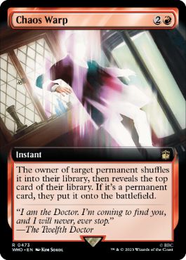 [473]【EN】【FOIL】■拡張アート■混沌のねじれ/Chaos Warp【WHO】[R][赤]