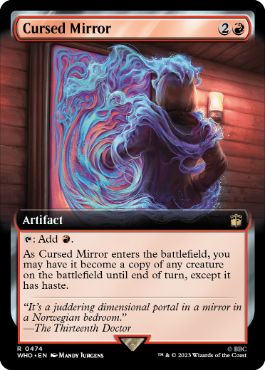 [474]【EN】【FOIL】■拡張アート■呪われた鏡/Cursed Mirror【WHO】[R][赤]
